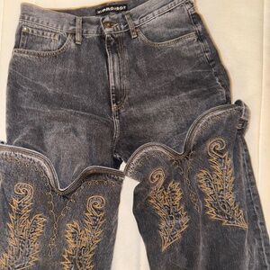 Y/Project Black Classic Cowboy Cuff Jeans